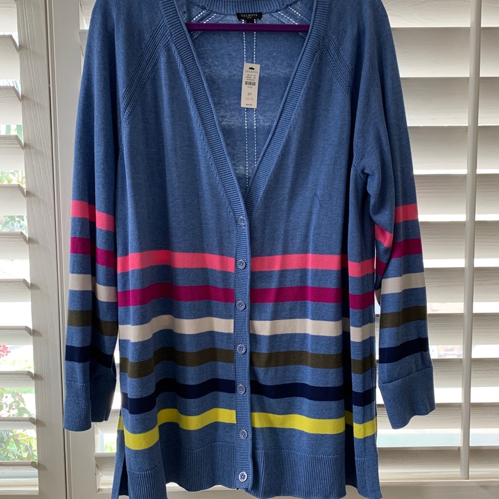 NWT TALBOTS CUTE COLLEGIATE CARDIGAN 2X